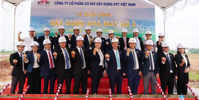 KHỞI CÔNG XÂY DỰNG NHÀ MÁY KẾT CẤU THÉP CPT STEEL SỐ 03